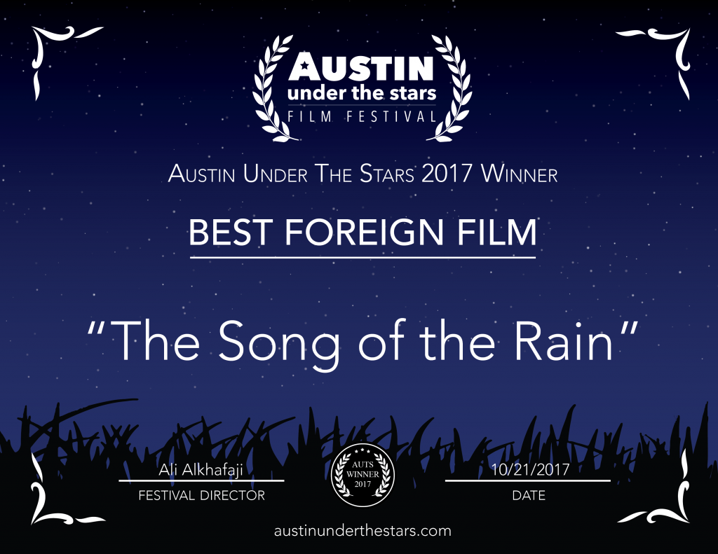 The Song Of The Rain Won Best Foreign Film In Austin Under The Stars In Texas America Hezmon Animtion Studio